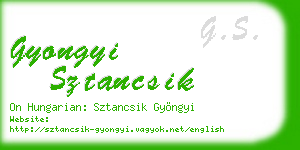 gyongyi sztancsik business card